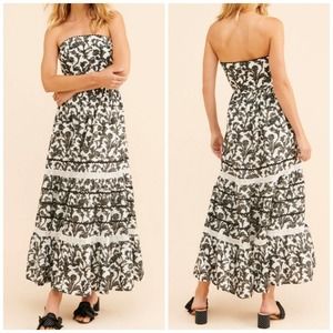 Anthropologie Verb Pavalli Singhee Strapless Fit & Flare Maxi Dress $198 size 4